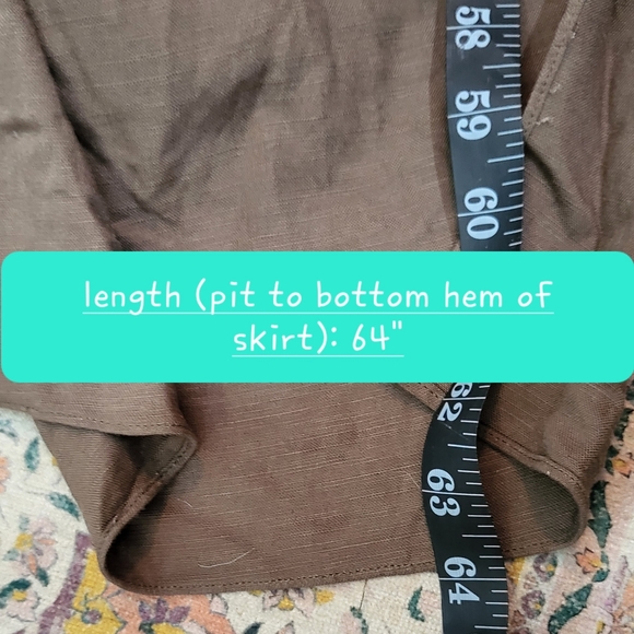 NWT RUMER Dress Linen Blend Size Small The Mecca Midi in Mocha Cinched Sides - Picture 13 of 14